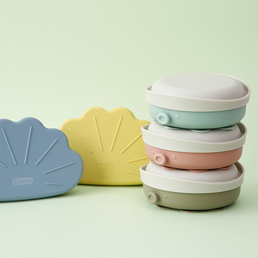 Edison Silicone Suction Plate & Cover Set(Octopus, Clam)
