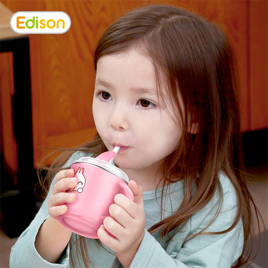Edison Friends Non-slip Stainless Double Handle Cup