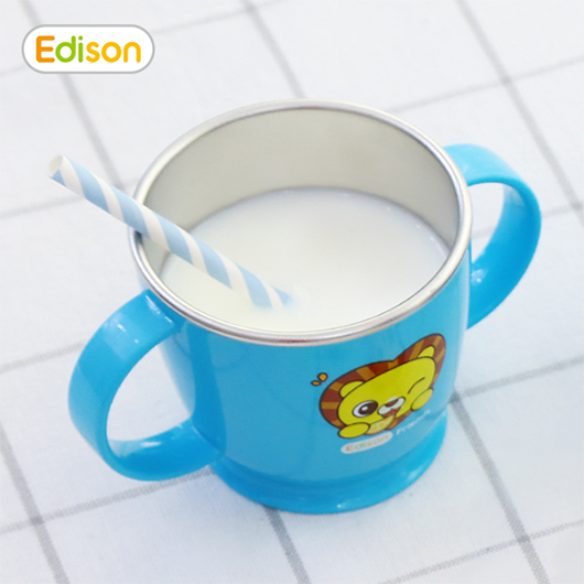 Edison Friends Non-slip Stainless Double Handle Cup