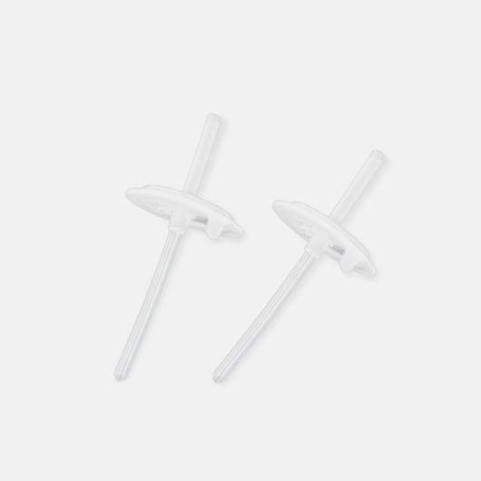 Edison No-spill 3D(Dual Stainless) Straw Cup 2 Silicone Straw Set